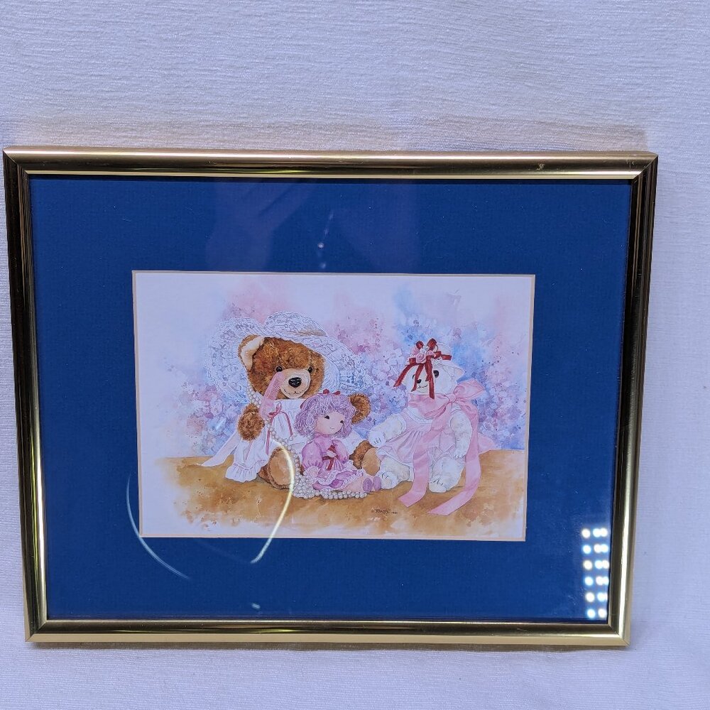 Teddy Bears By Wendy Tosoff Signed Art Print Framed